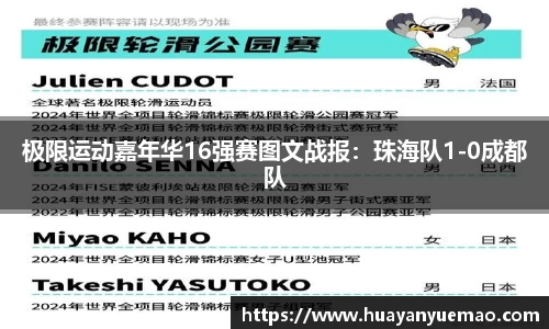 极限运动嘉年华16强赛图文战报：珠海队1-0成都队